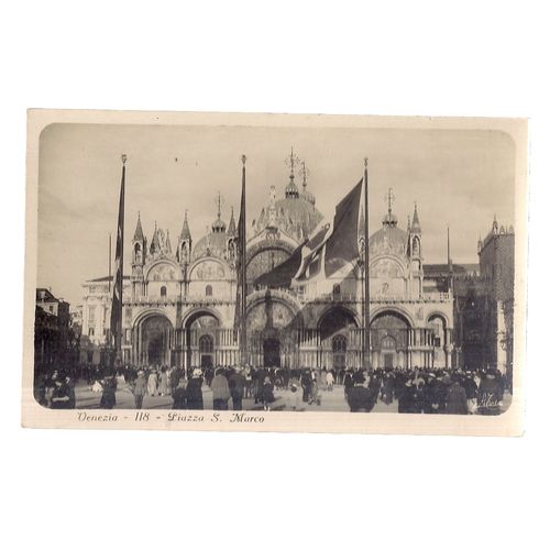 PIAZZA SAN MARCO, VENICE, ITALY unused vintage postcard St Mark's Square #