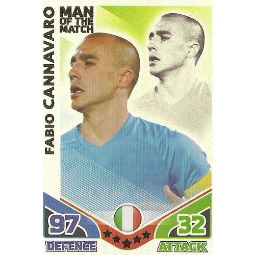 Match Attax - World Cup 2010: MotM - Italy, Cannavaro (Fabio)