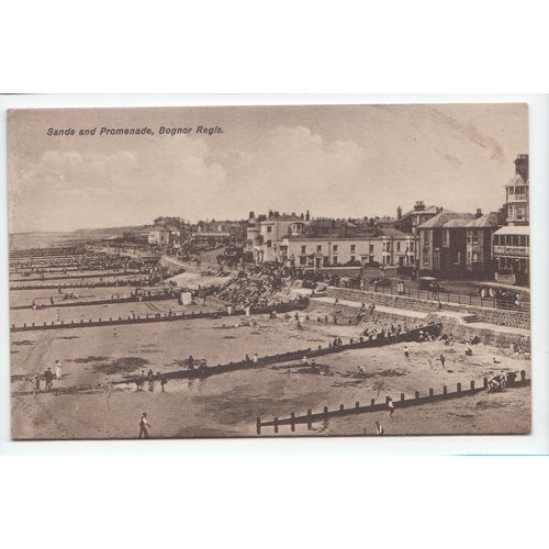 Sands & Promenade Bognor Regis West Sussex Postcard BR2