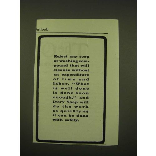 1902 Ivory Soap Ad - Reject any soap or washing compound that will cleanse