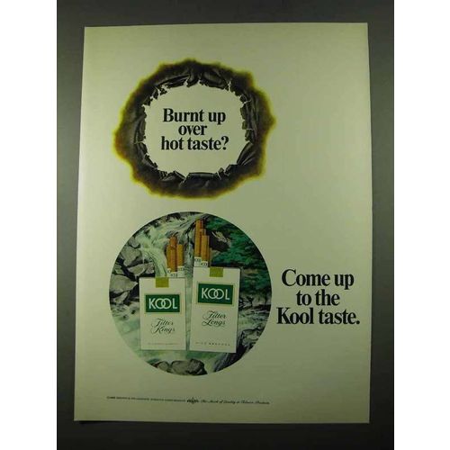 1969 Kool Cigarettes Ad - Burnt Up Over Hot Taste?