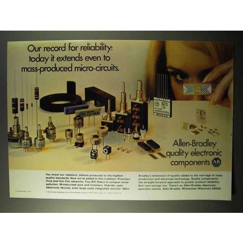 1971 Allen-Bradley Electronic Components Ad - Record