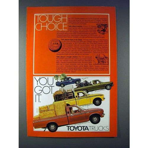 1977 Toyota Half-Ton, Long Bed, SR-5 Sport Truck Ad!