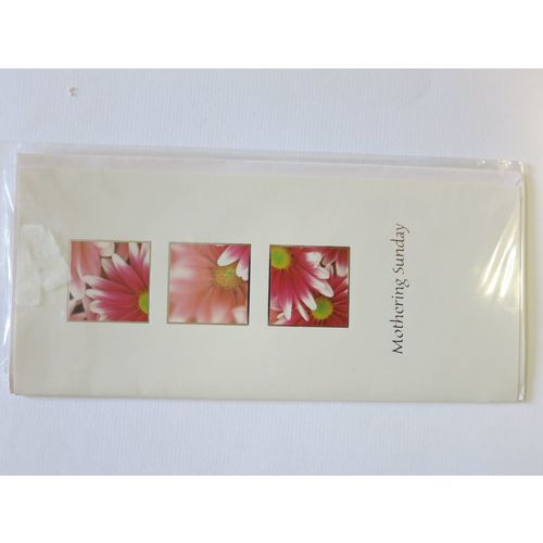 Mothering Sunday Flowers Daisies Red White And Pink Portrait Card.