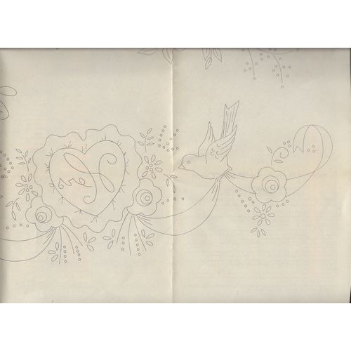 Aunt Martha’s Hot Iron Transfers 3861 Floral Accents Pillow Cases Uncut
