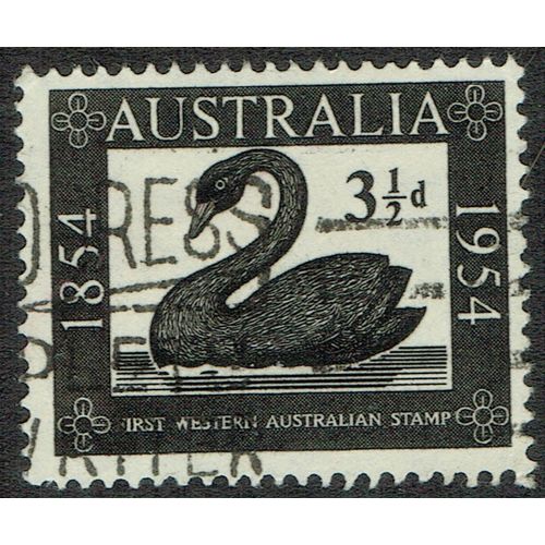 Australia 1954 Western Australia Stamp Centenary 3 ½d Black SG277 GU