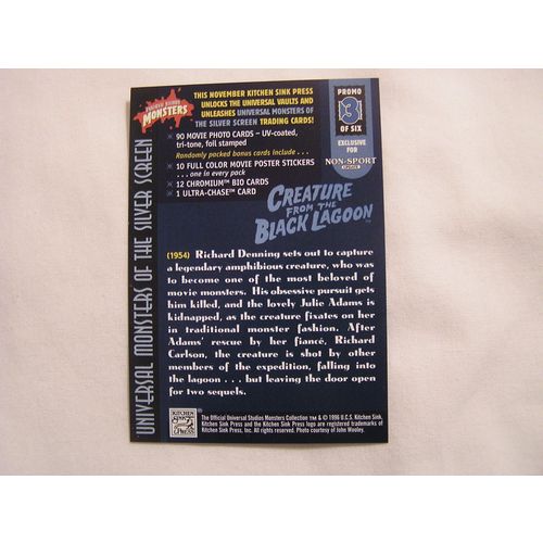 1996 Universal Monsters of the Silver Screen Exclusive NON-SPORT UPDATE PROMO 3