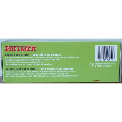 Vollmer H0 2561 Truss Bridge - Ready built - Made of Metal - NEW