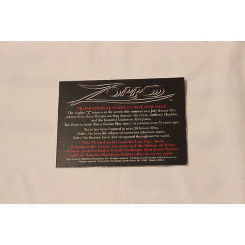 1998 DuCards Zorro Promo 2