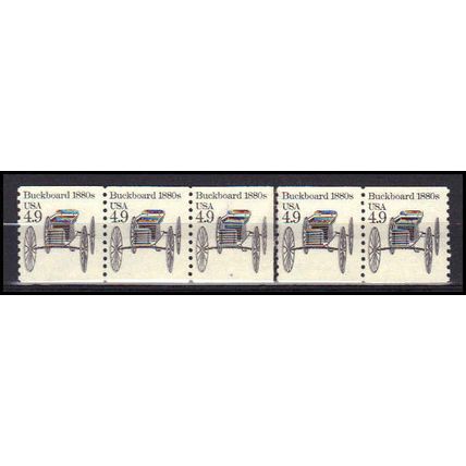 2124v 4.9c Buckboard Very Fine MNH Dry Gum PNC 4/5 Buggy Whip X0292