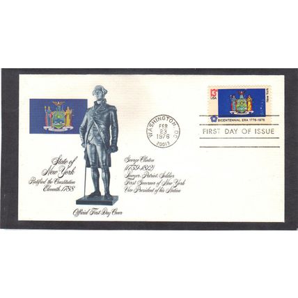 FDC Fleetwood 1643 13c New York (Cachet-U/A) CV39708