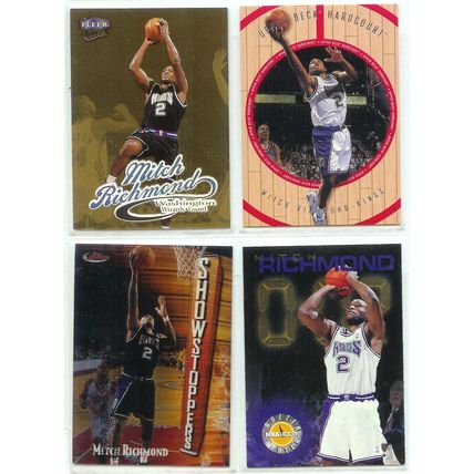 Mitch Richmond 10x card lot incl Gold Medallion, Stickers