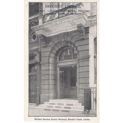 Barclays Bank London Brand New Doors by Builders Antique Advertising Postcard