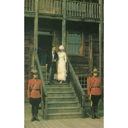 Fort Edmonton Charles & Diana Canada Visit Party Arrival Postcard