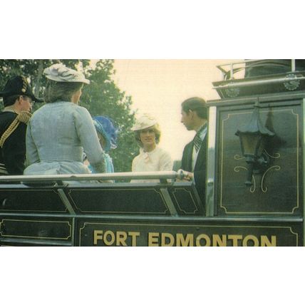 Princess Diana at Fort Edmonton Park Canada BBQ Party Postcard