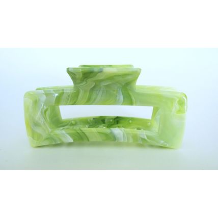 Large rectangle colorful marbled color splatter paint hair claw clip