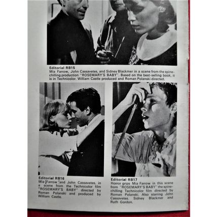 ROSEMARY'S BABY (1973) vintage pressbook ***Mia Farrow, John Cassavetes***