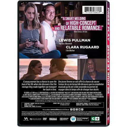 Press Play (DVD) 2022 Clara Rugaard, Lewis Pullman NEW
