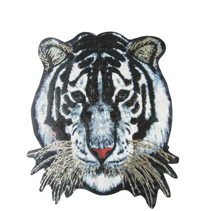 Large Size Tiger Face Sew On Patch Quality Motif Patches Badge 37cm x 32cm P093