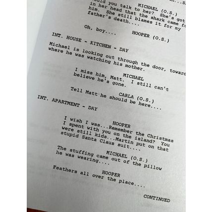Jaws The Revenge Script Signed- Autograph Reprints- 124 Pages Long- Jaws 4