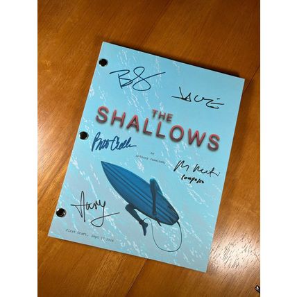 The Shallows Script Signed- Autograph Reprints- Full Script- Sharks