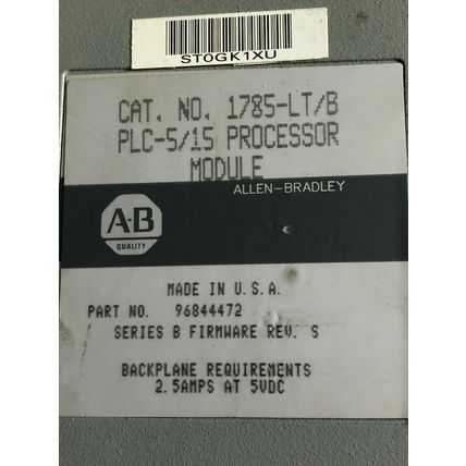 ALLEN BRADLEY 1785-LT B PLC-5/15 PROCESSOR MODULE,HD