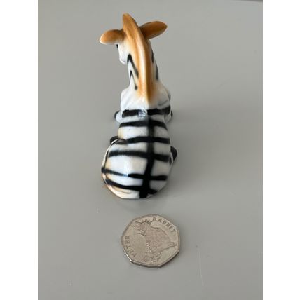 ZEBRA SITTING CERAMIC FIGURINE