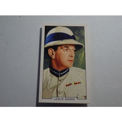 1935 Gallaher Portraits of Famous Stars Card # 10 of 48 Leslie Banks VG (3)