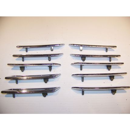 1968 CHRYSLER 300 FENDER LOUVERS TRIM OEM #2785664 2785665 COMPLETE SET (10)