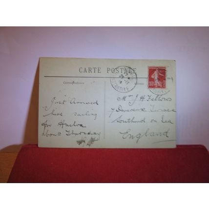 BAIE De DAR-EL-OUED, FRANCE used antique postcard, 1914 pm =