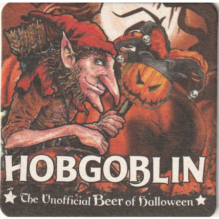 BEER MAT - WYCHWOOD BREWERY - HOBGOBLIN (RED HAT) - (Cat No 068) - (2017)