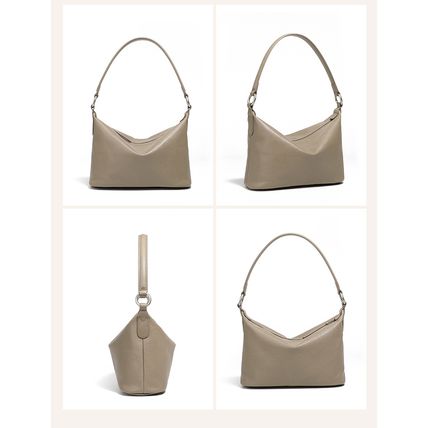 Genuine Leather Women Western Shoulder Handbag Grey