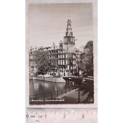 1964 postcard Amsterdam, Kloveniersburgwal