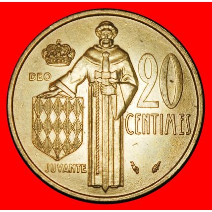 Ⰶ FRANCE 1962-1995: MONACO★20 CENTIMES 1978 UNC MINT LUSTRE★LOW START★NO RESERVE