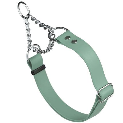 Dog Pet Martingale Collar W 1" x L 20"-26" Sage Green