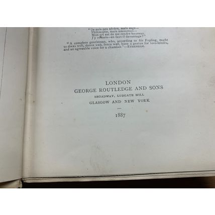 1887 LORD LYTTON "PELHAM" FICTION ANTIQUE FINE BINDING HARDBACK BOOK (P4)