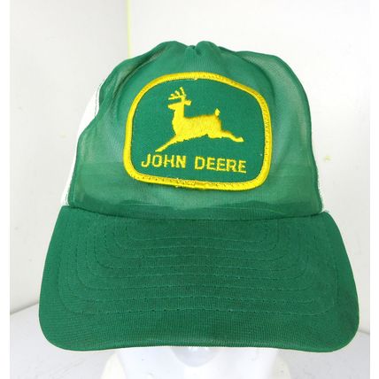 Vintage John Deere ALL MESH Snapback Trucker Cap Hat Patch Ad-Wear Louisville
