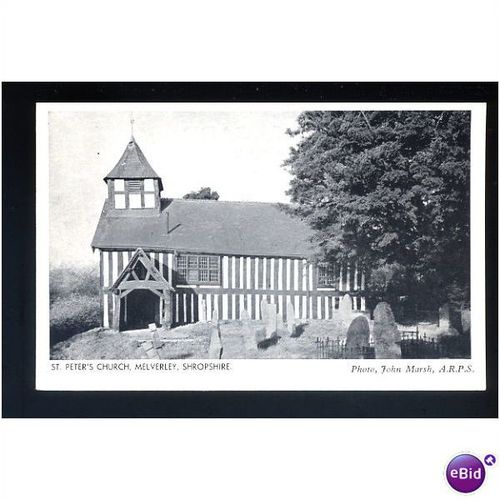 Shropshire MELVERLEY Church Postcard by Marsh
