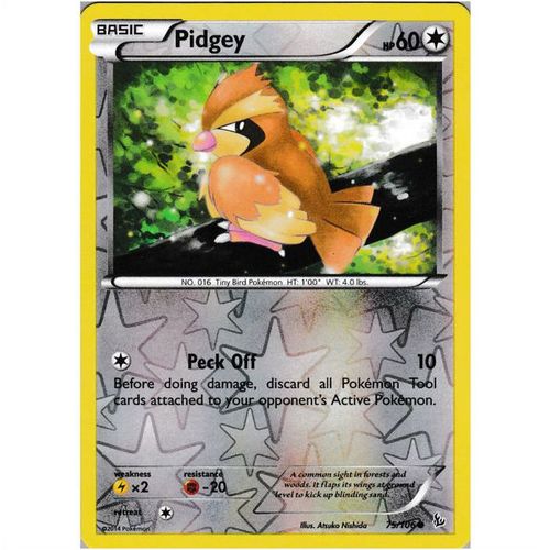 Pokemon XY Flashfire - #75/106 - Pidgey Rev Holo
