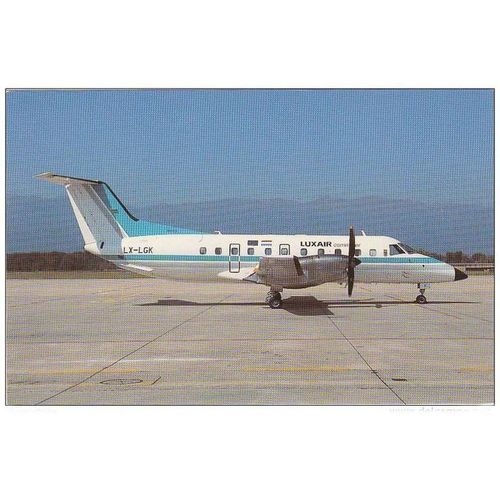 Luxair Commuter Embraer EMB120 T Brasillia Aircraft Postcard (A10676)