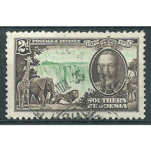 Southern Rhodesia 1935 SG32 2d Emerald & Sepia Silver Jubilee Fine Used....
