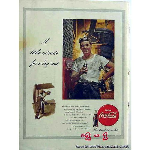 COCA COLA 1953 COKE steel mill smelter soda pop vintage ad