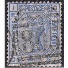 GB, 1880-83 2.5d blue plate 23 OI-IO, SG 157 (Scott 82), used