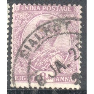 India 1911 - SG 182 - KGV 8a mauve - used 2