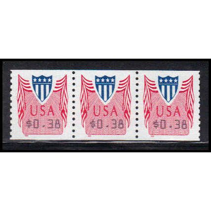 CVP33 38c Shield Very Fine MNH Strip of 3 PA5340