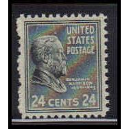 828 24c Benjamin Harrison Fine MNH O4174