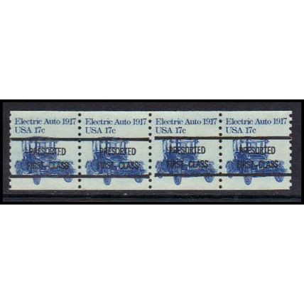 1906a 17c Electric Auto Fine MNH Dry Gum Gap S/4 Type A PreCnx AA1093