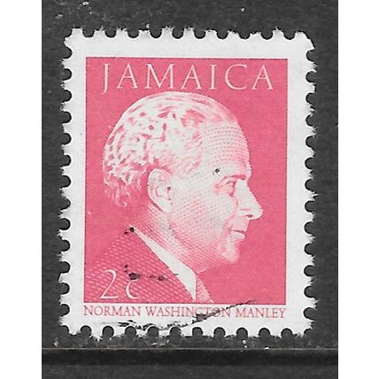 JAMAICA PRIME MINISTERS BANTAM MANLEY 2c USED SLANIA? DESIGN