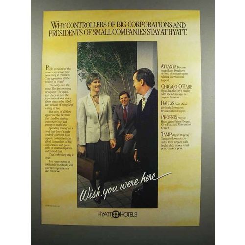 1983 Hyatt Hotels Ad - Controllers of Corporations