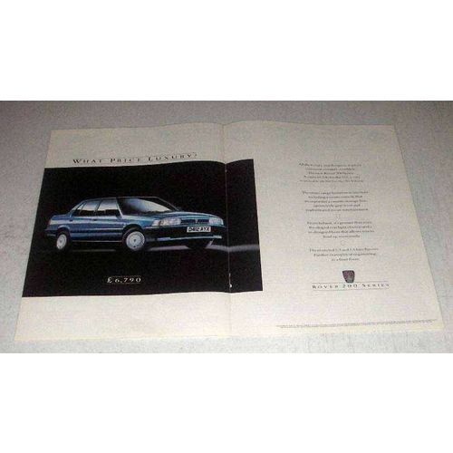 1986 Rover 213 Car Ad - What Price Luxury?